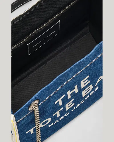 Marc Jacobs The Denim Chain Medium Tote Bag In Blue