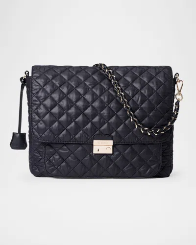 Mz Wallace Crosby Lock Large Quilted Crossbody Bag In Black
