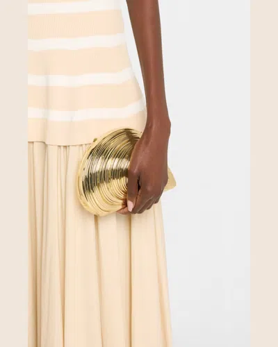 Simkhai Bridget Metal Oyster Shell Clutch In Non Definito