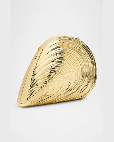 Simkhai Bridget Metal Oyster Shell Clutch In Non Definito