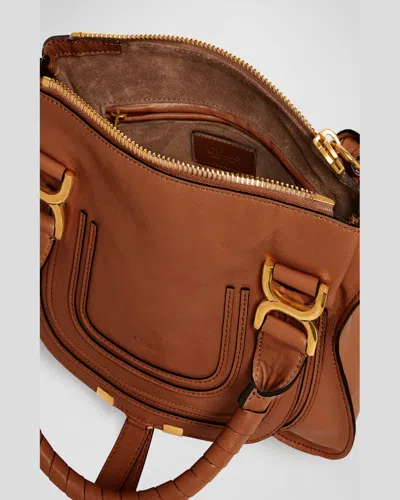 Chloé Small Mercie Bag In Granate Leather In Pattern