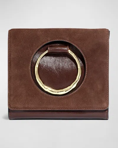 Alexis Bittar The Hunter Convertible Mix Leather Crossbody Bag In Brown