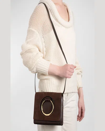 Alexis Bittar The Hunter Convertible Mix Leather Crossbody Bag In Brown