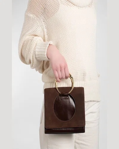 Alexis Bittar The Hunter Convertible Mix Leather Crossbody Bag In Brown