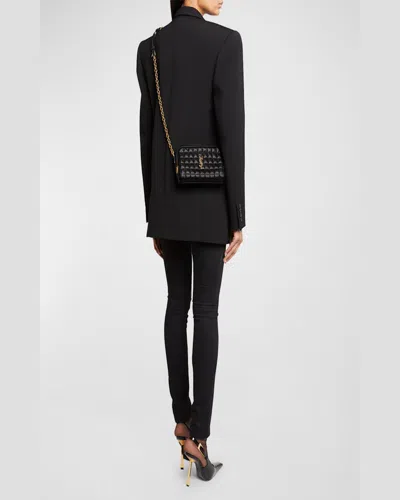 Saint Laurent Cassandre Mini Ysl Camera Bag In Quilted Smooth Leather In Natural Tan