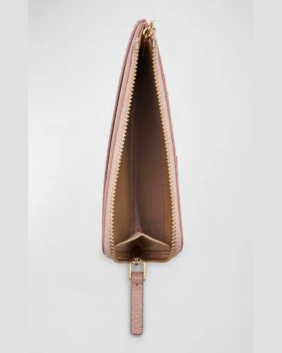 Marc Jacobs The Leather Top Zip Multi Wallet In Rose