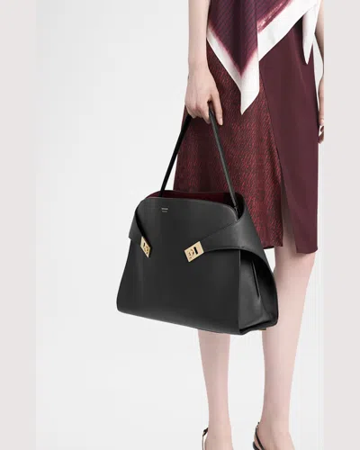 Ferragamo Large Hug Soft Bicolor Shoulder Bag In Multi