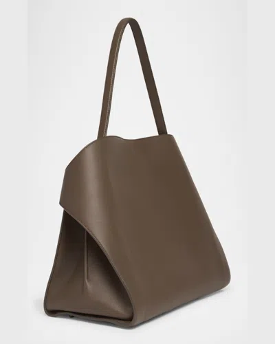 Ferragamo Large Hug Soft Bicolor Shoulder Bag In Brown