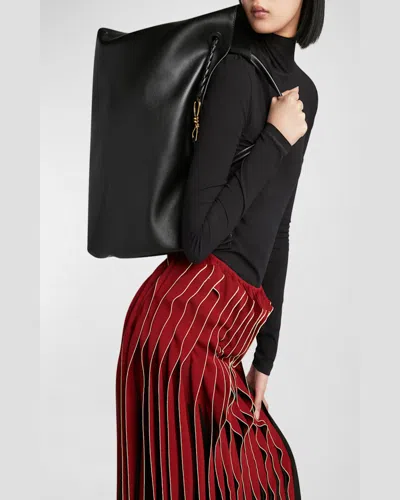 Bottega Veneta Andiamo Large Leather Tote Bag In Black