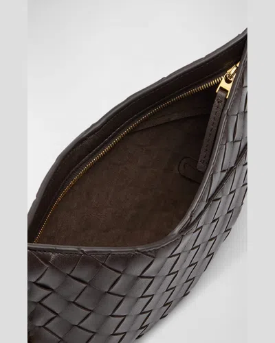 Bottega Veneta Mini Solstice Intrecciato Leather Hobo Bag In Green