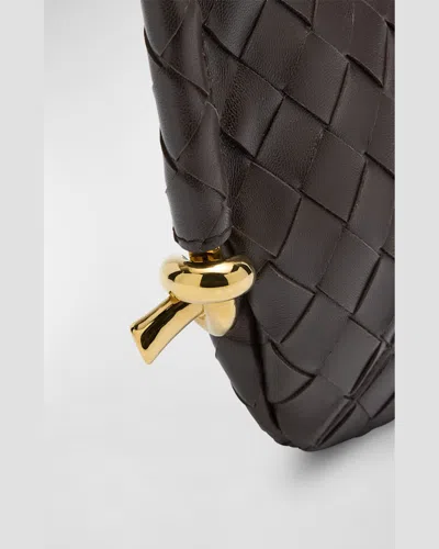 Bottega Veneta Mini Solstice Intrecciato Leather Hobo Bag In Green