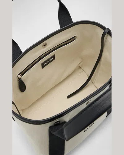 Balenciaga Women's Navy Revamp Small Tote Bag In White