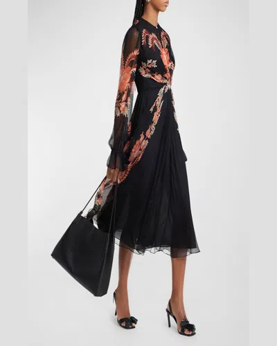 Etro Small Libra Tote Bag In Black