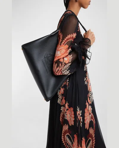 Etro Small Libra Tote Bag In Black