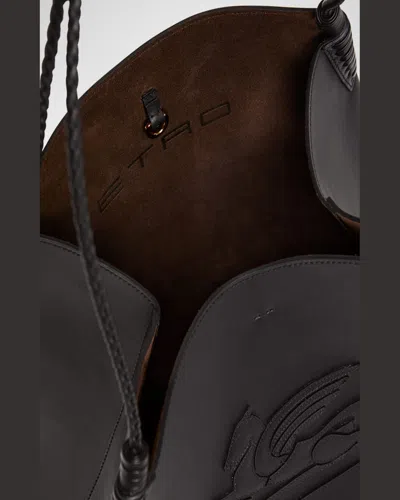 Etro Small Libra Tote Bag In Black