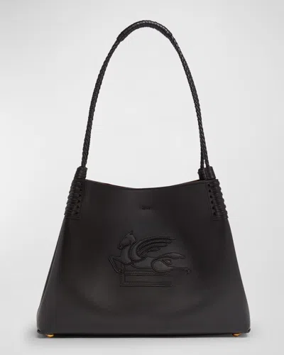 Etro Small Libra Tote Bag In Black