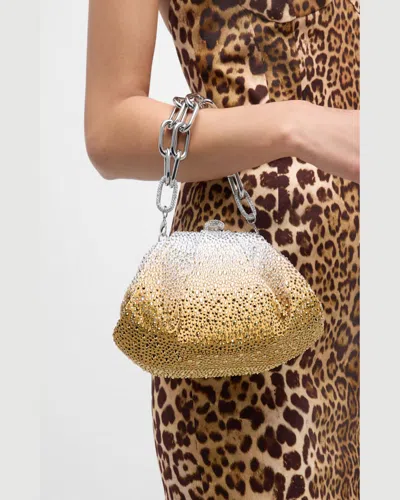 Judith Leiber Gemma Crystal Top-handle Bag In Ebonized Platinum