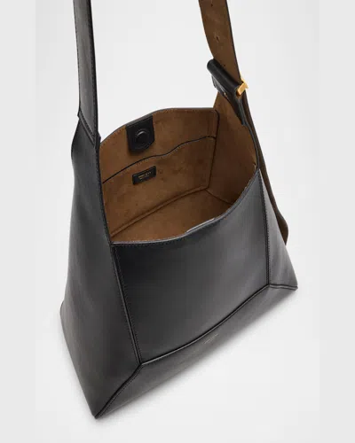 Jimmy Choo Diamond Structured Shoulder Bag With Metal Hardware In Black