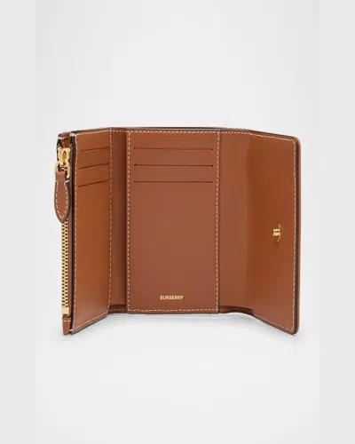 Burberry Book Wallet In Faux Leather In Archive Beige