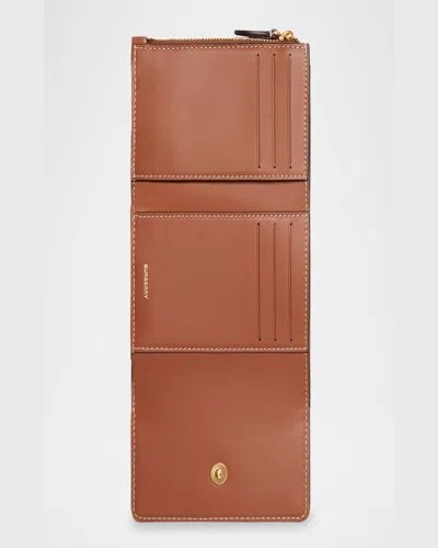 Burberry Book Wallet In Faux Leather In Archive Beige