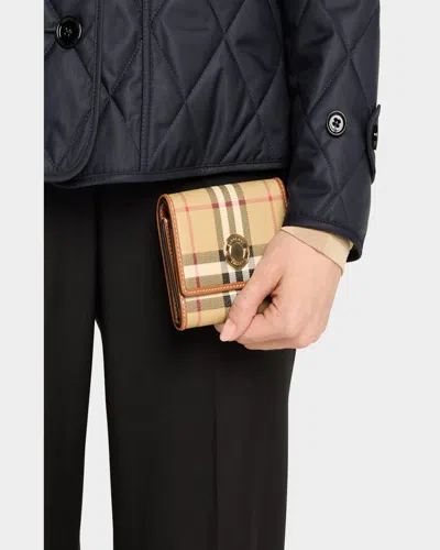 Burberry Book Wallet In Faux Leather In Archive Beige