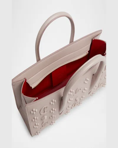 Christian Louboutin Paloma Baguette In Leather With Loubinthesky Spikes In Vintage Rose