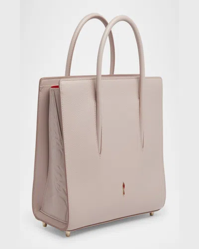 Christian Louboutin Paloma Medium Top Handle In Loubinthesky Leather In Vintage Rose