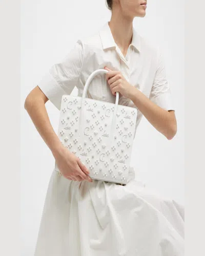 Christian Louboutin Paloma Medium Top Handle In Loubinthesky Leather In Vintage Rose