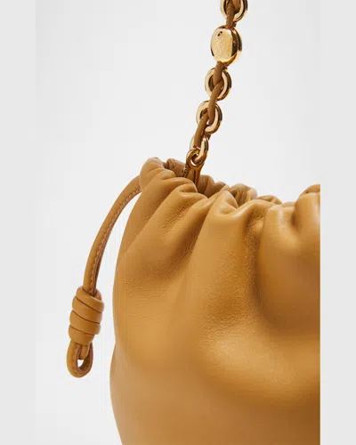 Loewe Flamenco Mini Crossbody Bag In Napa Leather In Dark Khaki Green