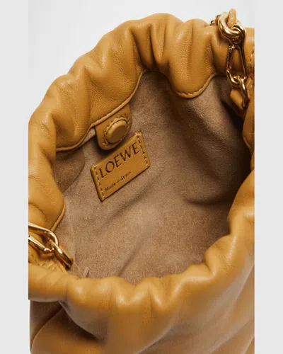 Loewe Flamenco Mini Crossbody Bag In Napa Leather In Dark Khaki Green