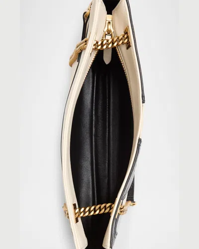 Valentino Viva Superstar Small Two-tone Leather Shoulder Bag In Butter White Nero