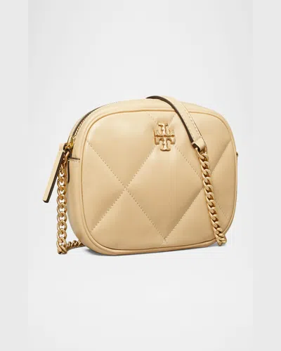 Tory Burch Kira Diamond-quilted Leather Crossbody Bag In Vanilla Soft Serve