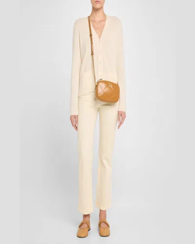 Tory Burch Kira Diamond-quilted Leather Crossbody Bag In Taupe Oak