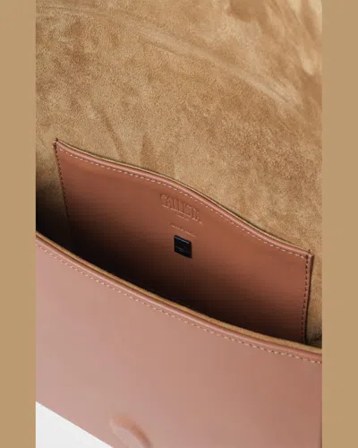 Callista Maxi Box Flap Leather Shoulder Bag In Caramel