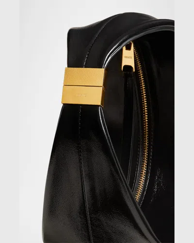 Khaite Olivia Small Leather Shoulder Bag In Black
