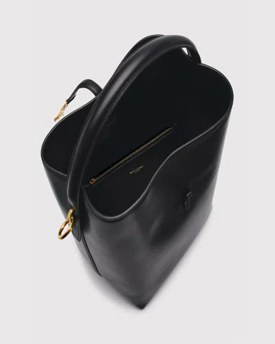 Saint Laurent Le 37 Ysl Bucket Bag In Smooth Leather In Dark Sweet Choco