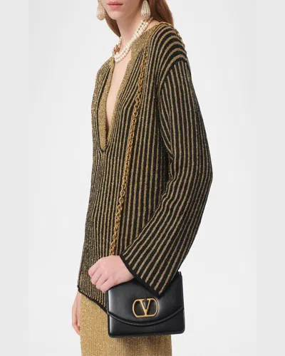 Valentino Vain Leather Shoulder Bag In Nero