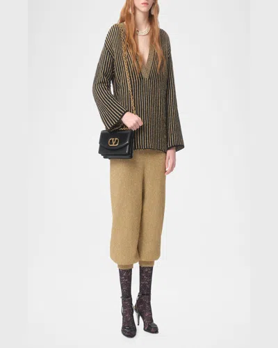 Valentino Vain Leather Shoulder Bag In Nero