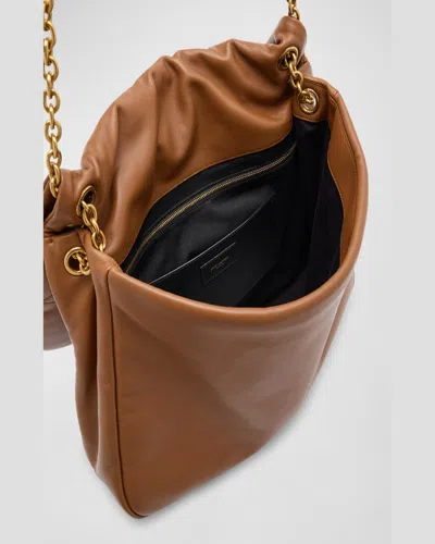 Saint Laurent Jamie 4.3 Maxi Ysl Shoulder Bag In Smooth Leather In Dark Sweet Chocolate