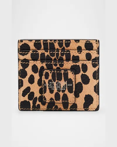 Marc Jacobs The Cheetah Leather Card Case In Cheetah