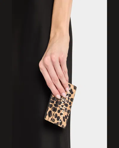 Marc Jacobs The Cheetah Leather Card Case In Cheetah