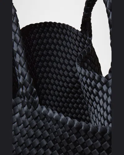 Naghedi St. Barths Large Woven Tote Bag In Black