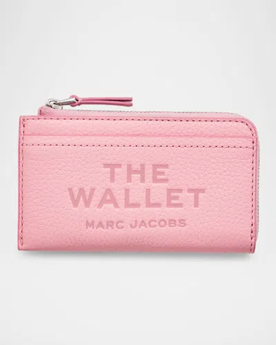Marc Jacobs The Top Zip Multi Leather Wallet In Ribbon Pink