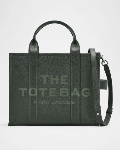 Marc Jacobs The Leather Medium Tote Bag In Ivy