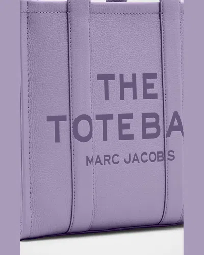 Marc Jacobs The Leather Medium Tote Bag In Lilac