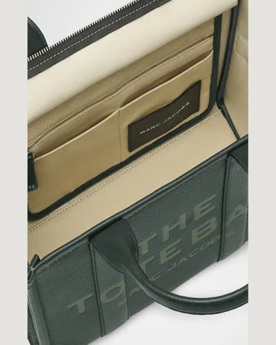 Marc Jacobs The Leather Medium Tote Bag In Ivy