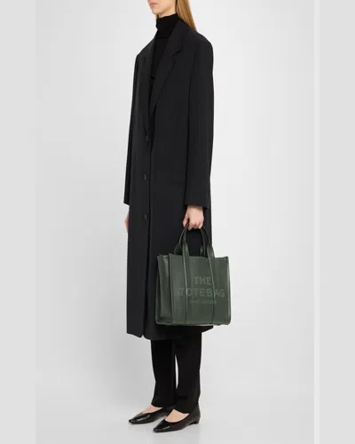 Marc Jacobs The Leather Medium Tote Bag In Ivy