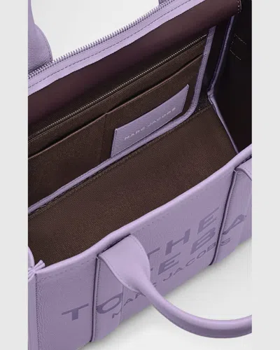 Marc Jacobs The Leather Medium Tote Bag In Lilac