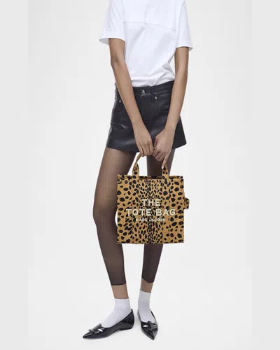 Marc Jacobs The Cheetah Canvas Medium Tote Bag In Neutral
