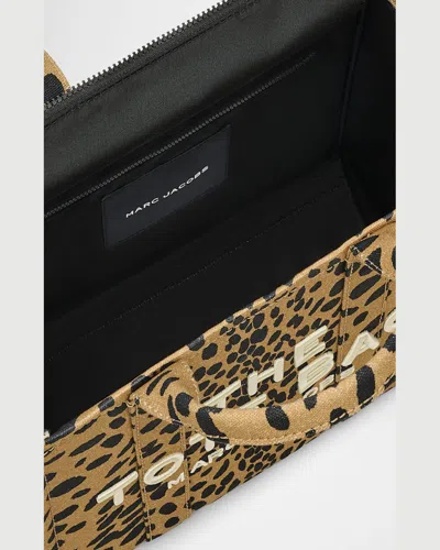 Marc Jacobs The Cheetah Canvas Medium Tote Bag In Neutral